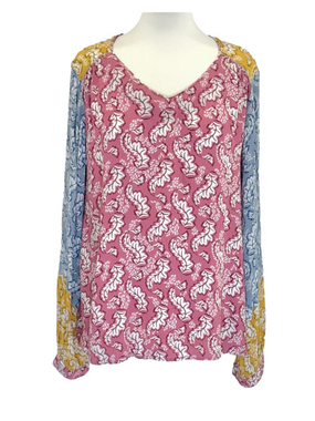 White Stuff leaf-print blouse